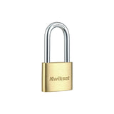 Kwikset 90260-324 Padlock, Keyed Different Key, 0.24 in Dia Shackle, 1-9/16 in H Shackle, Steel Shackle, Brass Body
