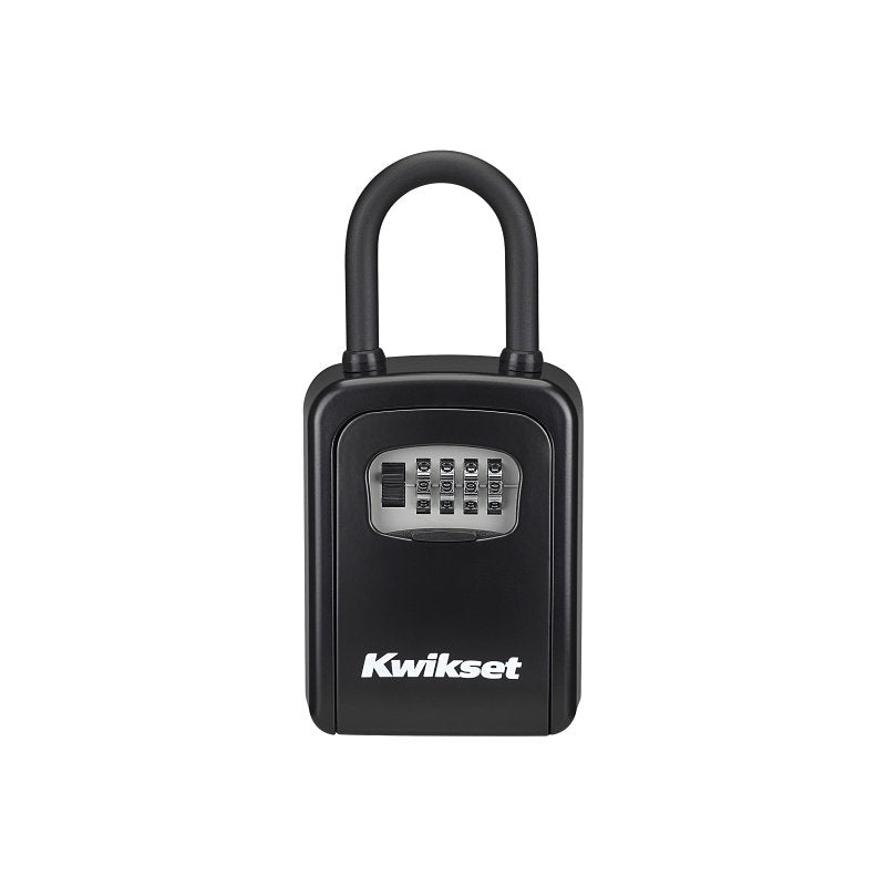 Kwikset 90260-601 Portable Lock Box, No Key , 0.43 in Dia Shackle, 2-3/16 in H Shackle, Steel Shackle