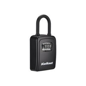 Kwikset 90260-601 Portable Lock Box, No Key , 0.43 in Dia Shackle, 2-3/16 in H Shackle, Steel Shackle