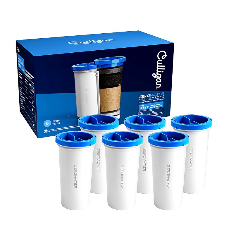 WATER FILTER PLASTIC 6 PACK