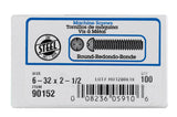 HILLMAN No. 6-32 X 2-1/2 in. L Combination Round Head Zinc-Plated Steel Machine Screws 100 pk