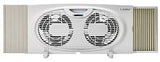 Lasko W07350 Twin Window Fan, 7 in Dia Blade, 6-Blade, 3-Speed, Manual Control, White