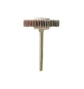 Dremel 504 Flap Wheel, 3/16 in Dia, 1/8 in Arbor, 80 Grit, Medium, Emery Abrasive
