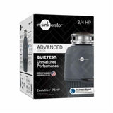 InSinkErator Evolution Series 80021-ISE Garbage Disposal, 0.75 hp Motor, 120 V, Steel, Gray, 9 Year Limited Warranty