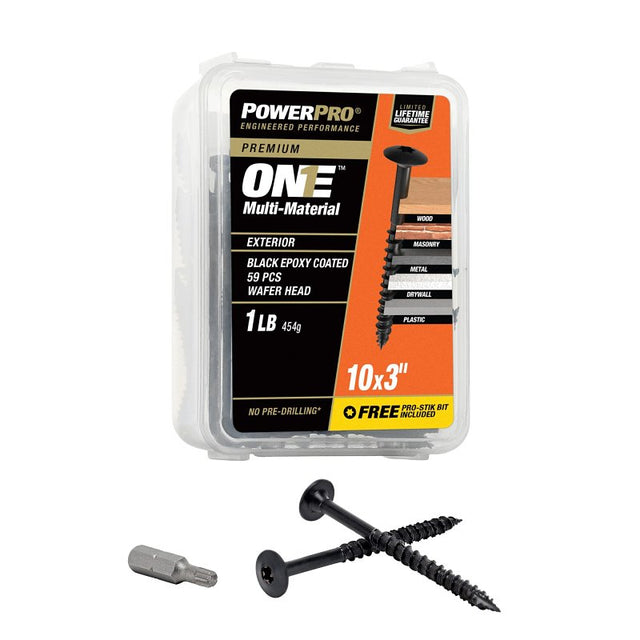 XBX-BLACK EXT ONE SCREW WAFER