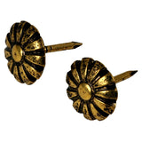 Hillman 122681 Furniture Nail, Antique Brass, Daisy Head, Pack of 6