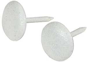 Hillman 122685 Furniture Nail, White, Round Head, Pack of 6
