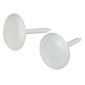 Hillman 122685 Furniture Nail, White, Round Head, Pack of 6