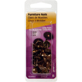 Hillman 122686 Furniture Nail, 7/16 in L, Bronze, Round Head, Pack of 6