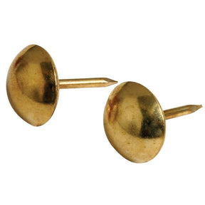 Hillman 122682 Furniture Nail, Brass, Round Head, Pack of 6