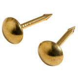 Hillman 122690 Furniture Nail, 7/16 in L, Brass, Round Head, Pack of 6