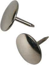 Hillman 122670 Thumb Tack, 15/64 in Shank, Steel, Nickel-Plated, Cap Head, Sharp Point, Pack of 6