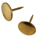 Hillman 122672 Thumb Tack, 15/64 in Shank, Steel, Brass, Cap Head, Sharp Point, Pack of 6