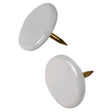 Hillman 122674 Thumb Tack, 15/64 in Shank, Steel, Painted, White, Cap Head, Sharp Point, Pack of 6