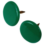 Hillman 122675 Thumb Tack, 15/64 in Shank, Steel, Painted, Green, Cap Head, Sharp Point, Pack of 6