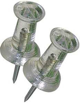 Hillman 122640 Push Pin, 3/8 in L, Plastic, Clear, Pack of 6