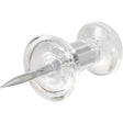 Hillman 122640 Push Pin, 3/8 in L, Plastic, Clear, Pack of 6