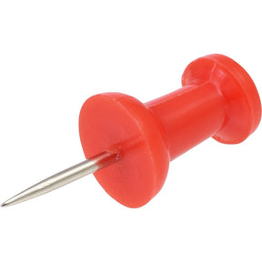 Hillman 122642 Push Pin, 5 in L, Plastic, Red, Pack of 6