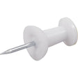 Hillman 122641 Push Pin, 5 in L, Plastic, White, Pack of 6