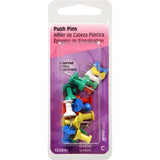 Hillman 122643 Push Pin, 3/8 in L, Plastic, Pack of 6
