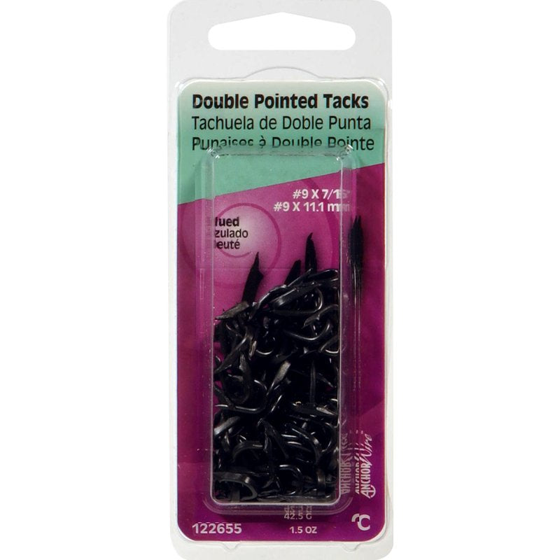 Hillman 122655 Double Point Tack, 7/16 in L, Steel, Pack of 6