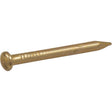 Hillman 122618 Escutcheon Pin, 1/2 in L, Steel, Brass, Pack of 6