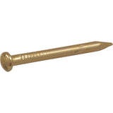Hillman 122618 Escutcheon Pin, 1/2 in L, Steel, Brass, Pack of 6