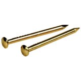 Hillman 122622 Escutcheon Pin, 3/4 in L, Steel, Brass-Plated, Round Head, Smooth Shank, Pack of 6