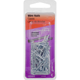 Hillman 122563 Wire Nail, 1 in L, Steel, Galvanized, Flat Head, Smooth Shank, 1.75 oz, Pack of 6