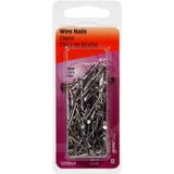 Hillman 122554 Wire Nail, 1 in L, Steel, Bright, Flat Head, Smooth Shank, Silver, 2 oz, 2/oz, Pack of 6