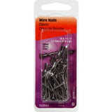 Hillman 122555 Wire Nail, 1-1/4 in L, Steel, Bright, Flat Head, Smooth Shank, Silver, 1.75/oz, Pack of 6