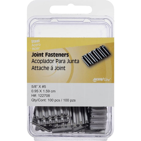 Hillman 122708 Joint Fastener, #5, Steel, Bright, 100/PK, Pack of 5