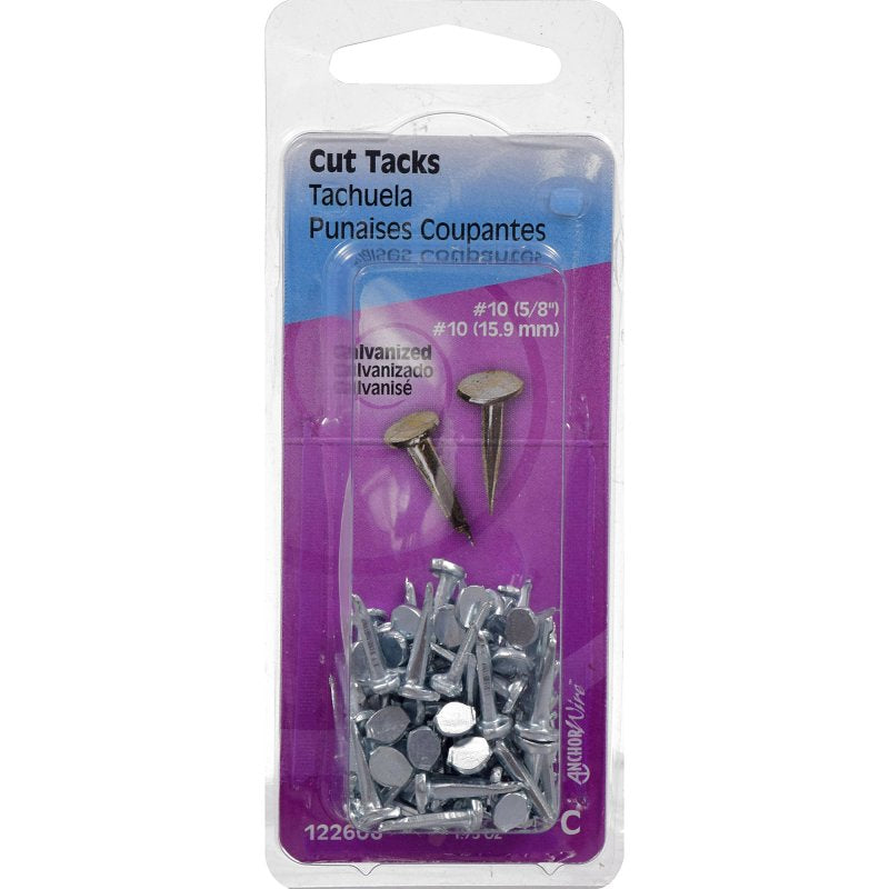 Hillman 122606 Cut Tack, 5/8 in L, Galvanized Steel, Pack of 6