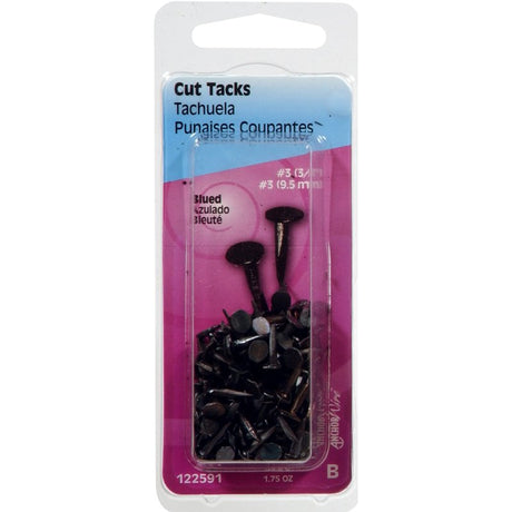 Hillman 122591 Cut Tack, 3/8 in L, Steel, Pack of 6