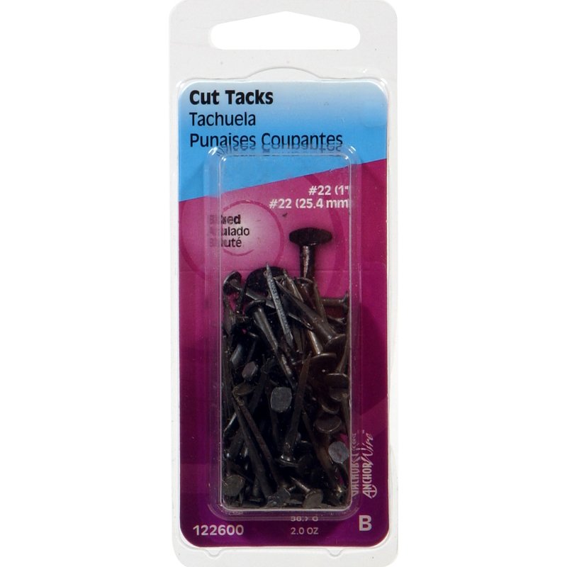 Hillman 122600 Cut Tack, 1 in L, Steel, Sharp Point, Pack of 6