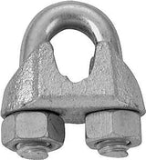 Campbell T7670419 Wire Rope Clip, 1/2 in Opening, Malleable Iron, Electro-Galvanized