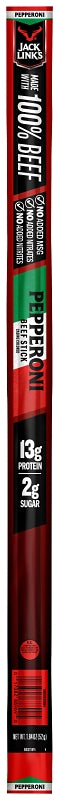 Jack Link's 88261 Snack, Stick, Pepperoni, 1.5 oz, Beef, BHA, BHT, Citric Acid, Pack of 24