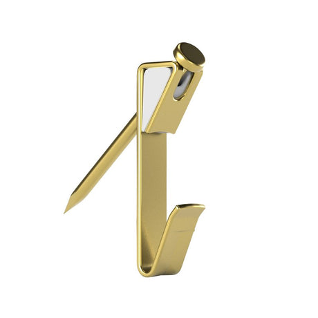 OOK 50583 Picture Hanger, 20 lb, Steel, Brass, Gold, 6/PK, Pack of 12