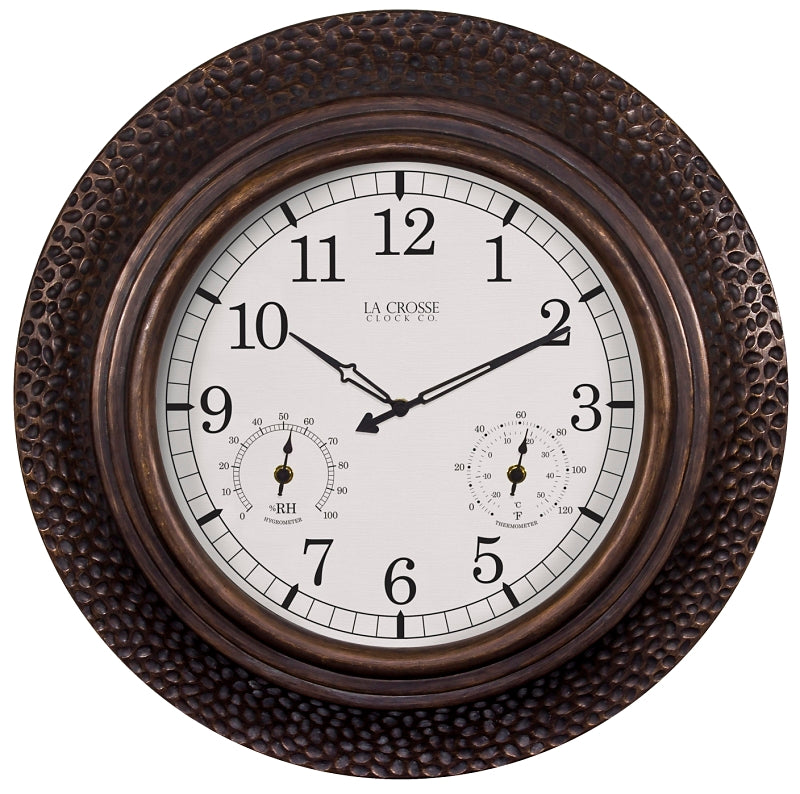 La Crosse 404-3556 Clock, Round, Polyester Clock Face, Analog