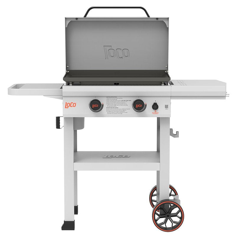LoCo SmartTemp Series 2023050175 Classic Griddle, 32,000 Btu/hr BTU, Liquid Propane, 2-Burner, Rack Storage, Chalk