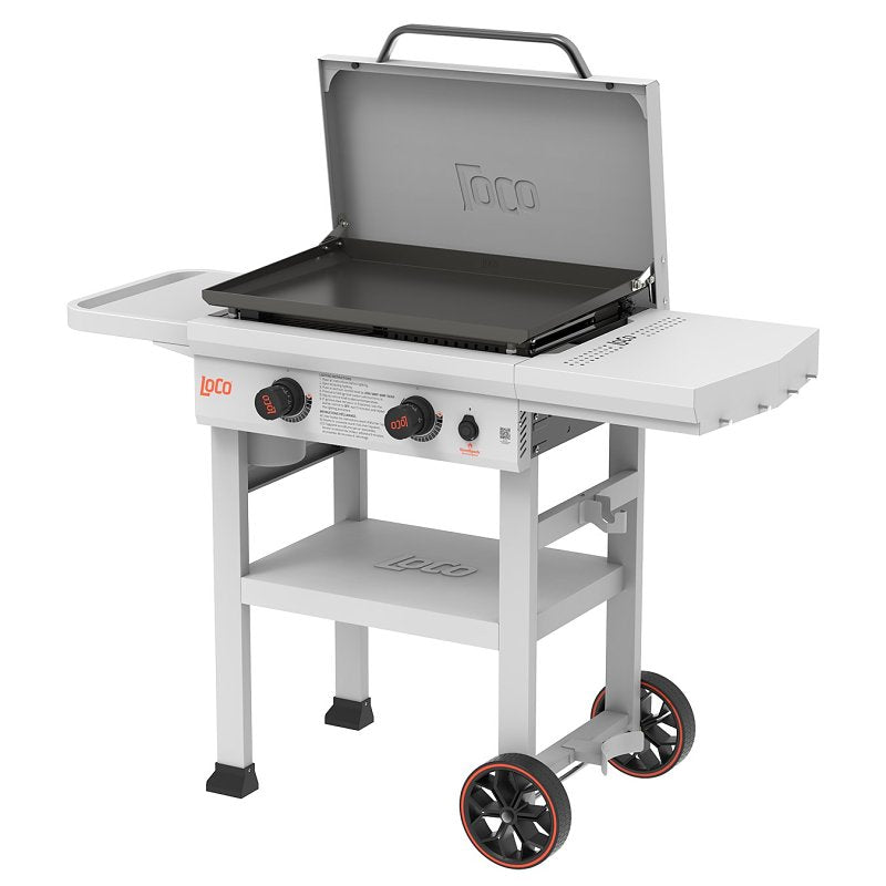 LoCo SmartTemp Series 2023050175 Classic Griddle, 32,000 Btu/hr BTU, Liquid Propane, 2-Burner, Rack Storage, Chalk