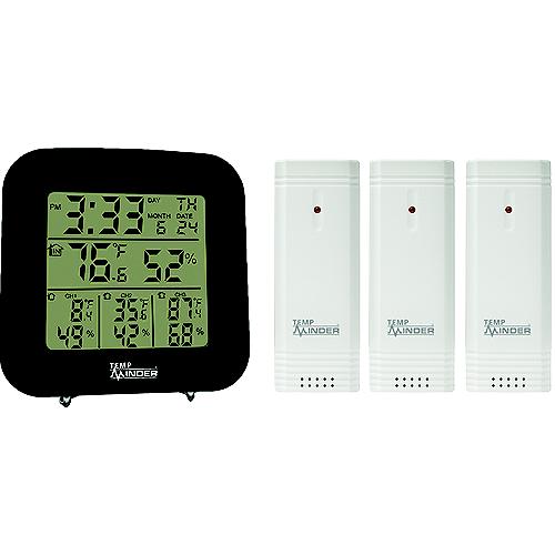 Minder Research TM22250VP Tempminder 4-Zone Temperature & Humidity Station