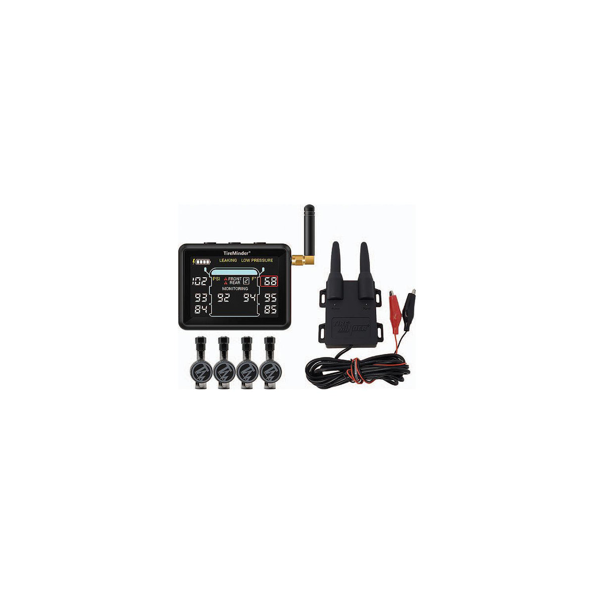 Minder TM22163 Tireminder I10 Tire Pressure Monitoring System + Rhino Booster w/4 Flow-Thru Transmitters