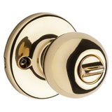 Kwikset 400P3CPK6 Entry Knob, Knob Handle, Polished Brass, K6 Keyway, 3 Grade