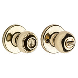 Kwikset 400P3CPK6 Entry Knob, Knob Handle, Polished Brass, K6 Keyway, 3 Grade