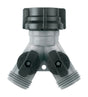 Gilmour Polymer Threaded 2 Male/1 Female Y-Hose Connector with Shut Offs, Pack of 12