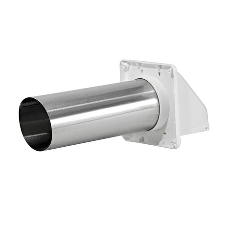 Lambro 224WS Hood Vent, 6.49 in W Hood, 4.81 in H Hood, 4 in Duct, Plastic Hood, White Hood
