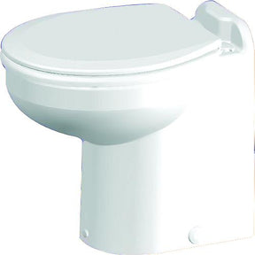 Raritan 221HF012 Marine Elegance Straight Back, Pressurized Fresh Water, Low Profile 12V Toilet, White