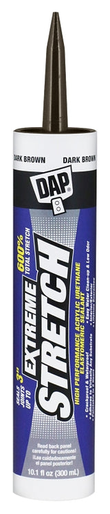 DAP 7079818708 Premium Elastomeric Sealant, Dark Brown, 24 hr Curing, 40 to 100 deg F, 10.1 fl-oz Cartridge, Pack of 12