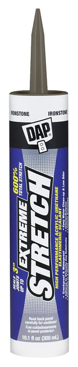 DAP 7079818712 Premium Elastomeric Sealant, Iron Stone, 24 hr Curing, 40 to 100 deg F, 10.1 fl-oz Cartridge, Pack of 12